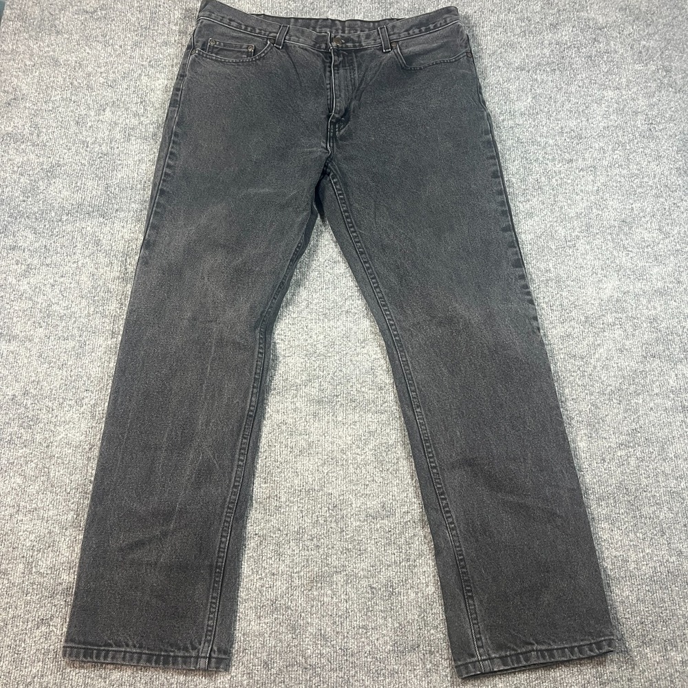 Faded Glory Jeans Mens 38X32 Gray Denim Casual Wear Travel Straight Leg Mid Rise
